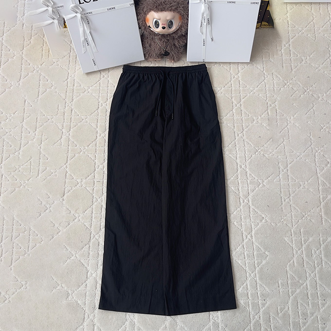 loewe embroidered logo drawstring wide‑leg trousers
